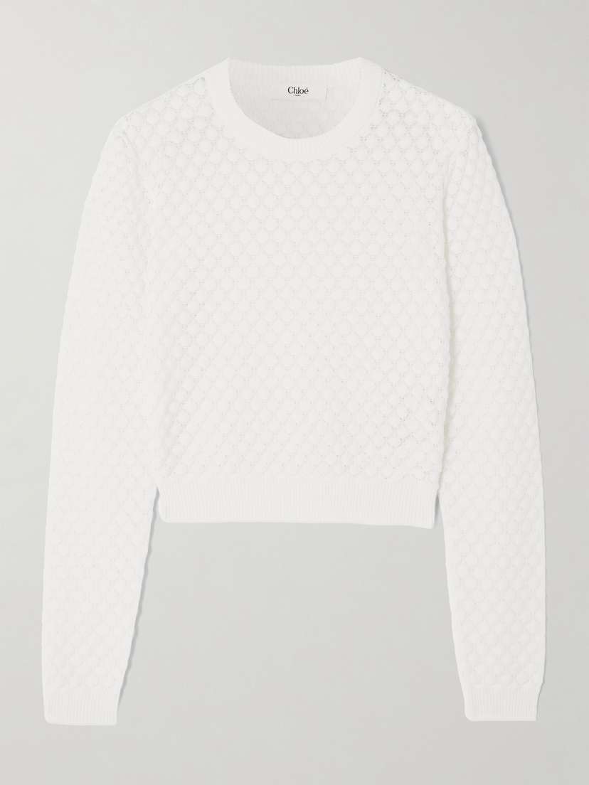 Chloé Cropped Cotton Sweater