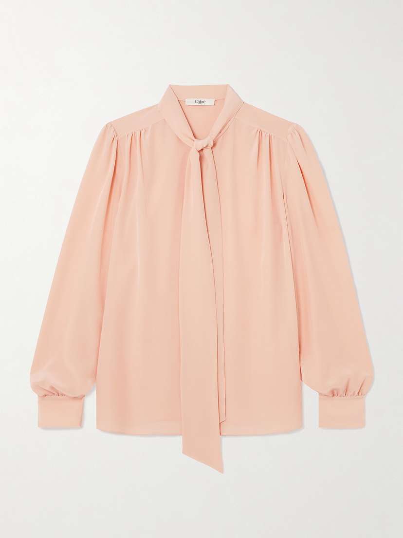 Chloé Pussy-bow Silk-crepe De Chine Blouse