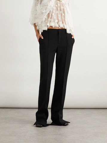 Chloé Grain de poudre wool flared pants