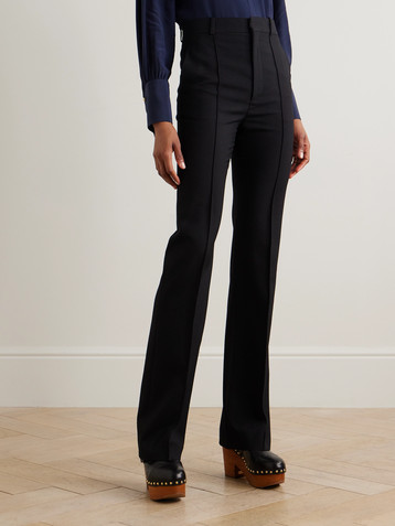 Chloé Wool-gabardine flared pants