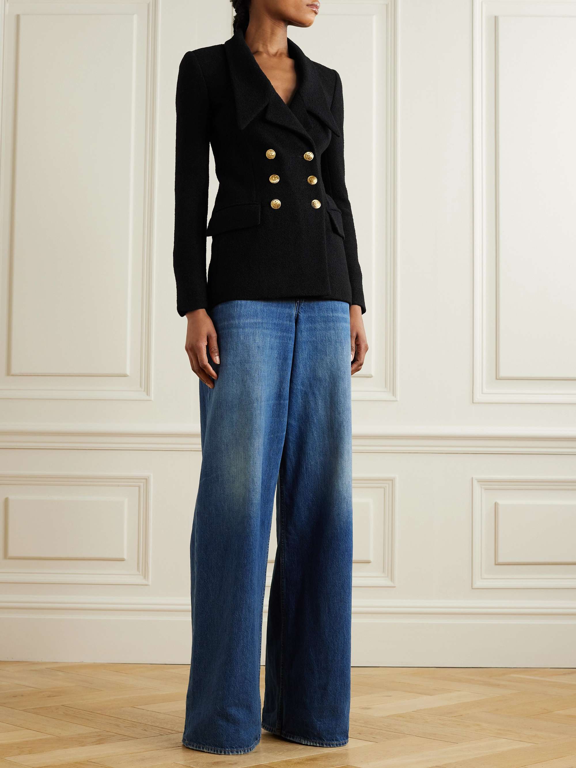 CHLO?? Double-breasted wool-blend blazer | NET-A-PORTER