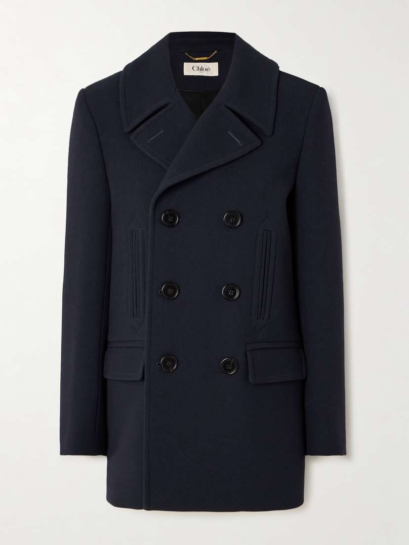 Chloé Double-breasted Wool-crepe Coat