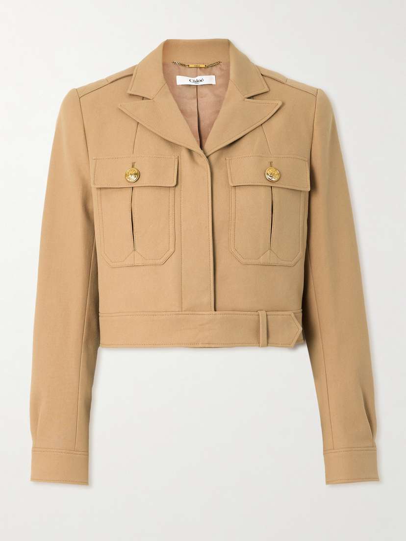 Chloé Cropped Cotton-drill Jacket