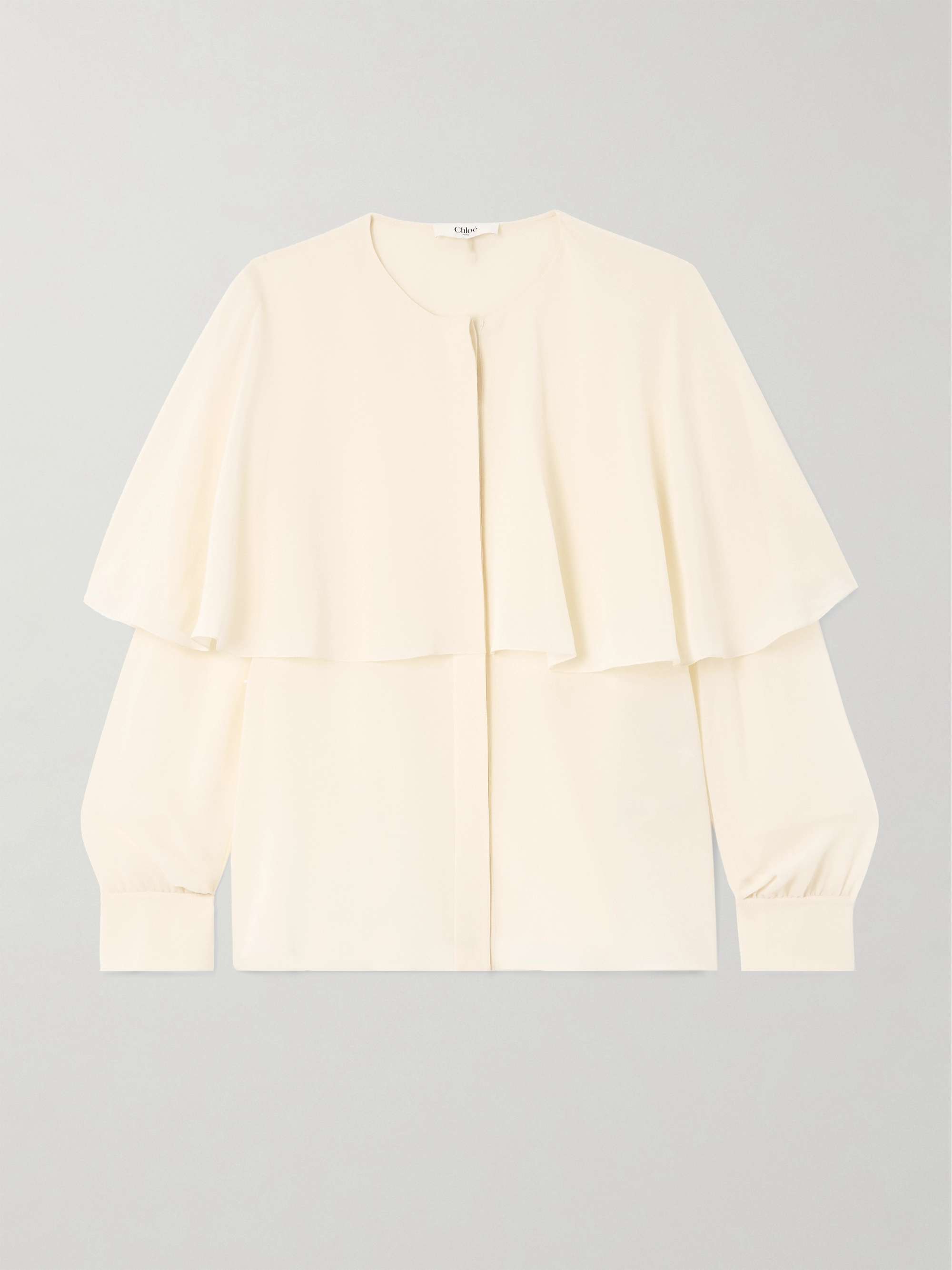 CHLOÉ Layered silk-georgette shirt | NET-A-PORTER