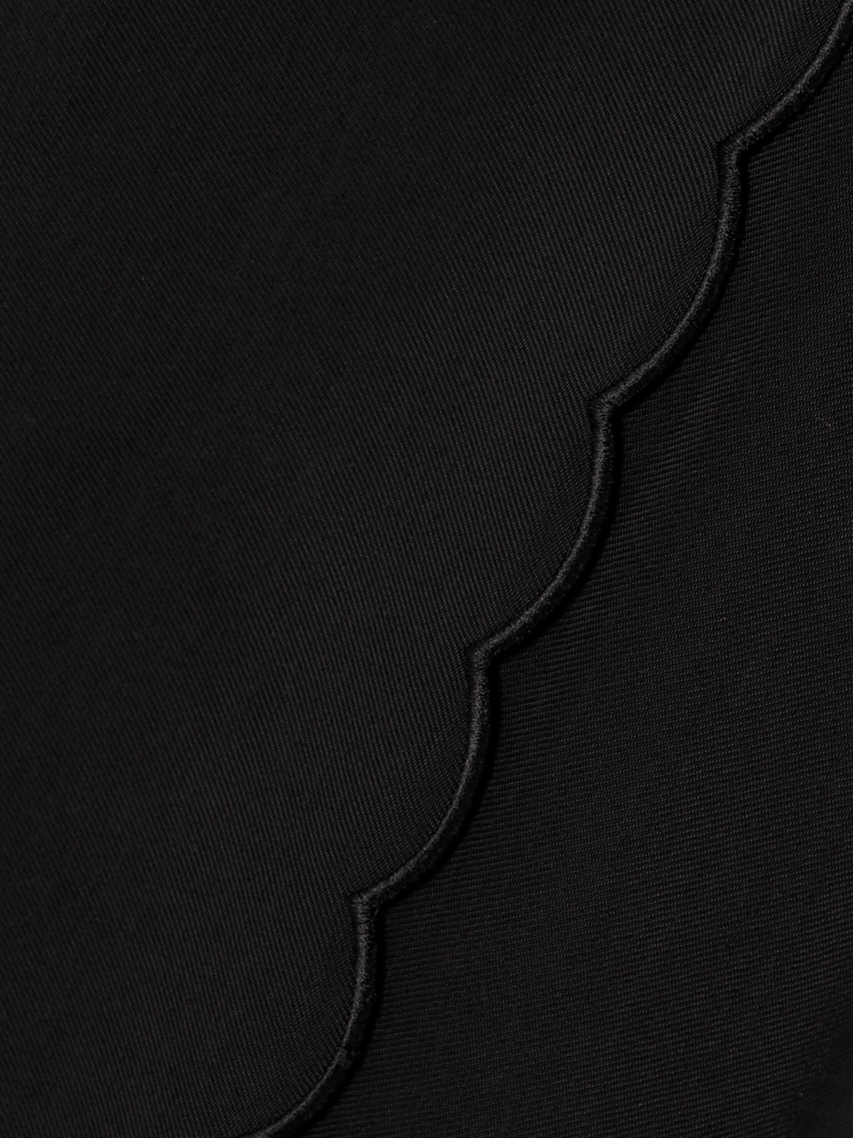 Chloé Scalloped Twill Midi Skirt In Black