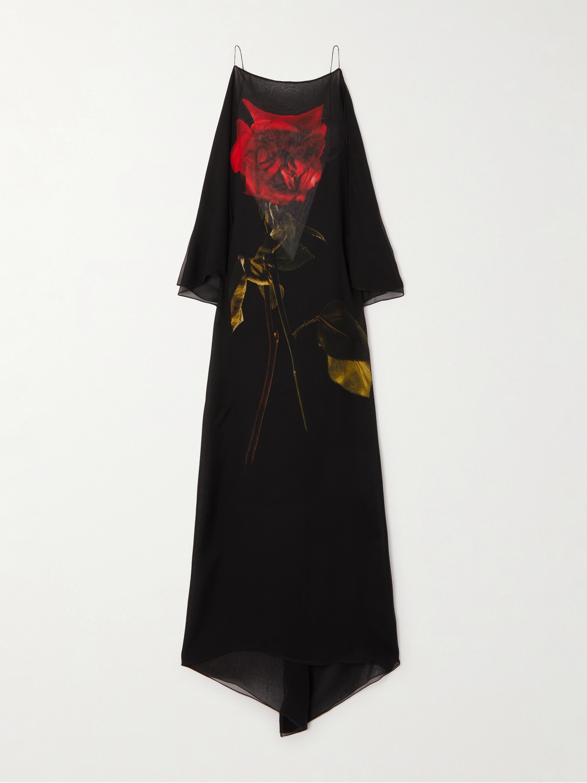 Alexander McQueen Open-back floral-print silk-chiffon maxi dress