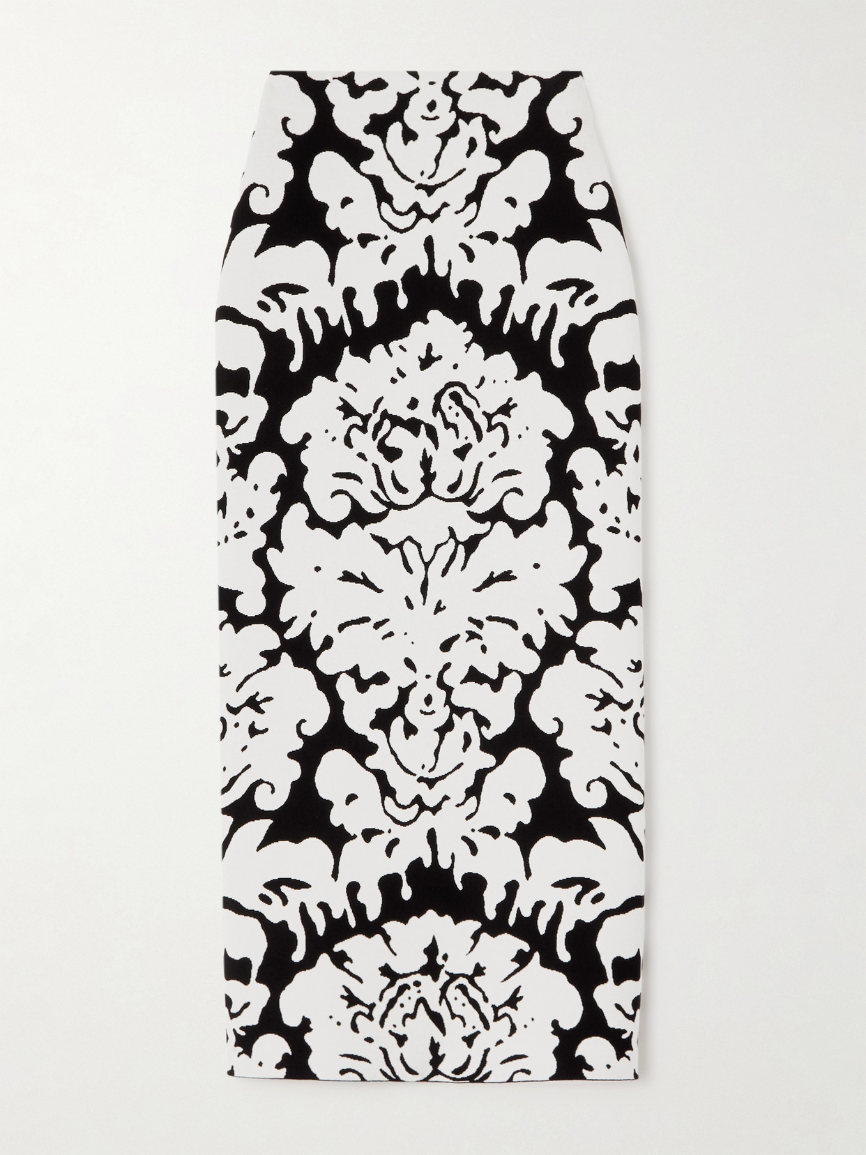 Alexander McQueen Jacquard-knit Midi Skirt - Black