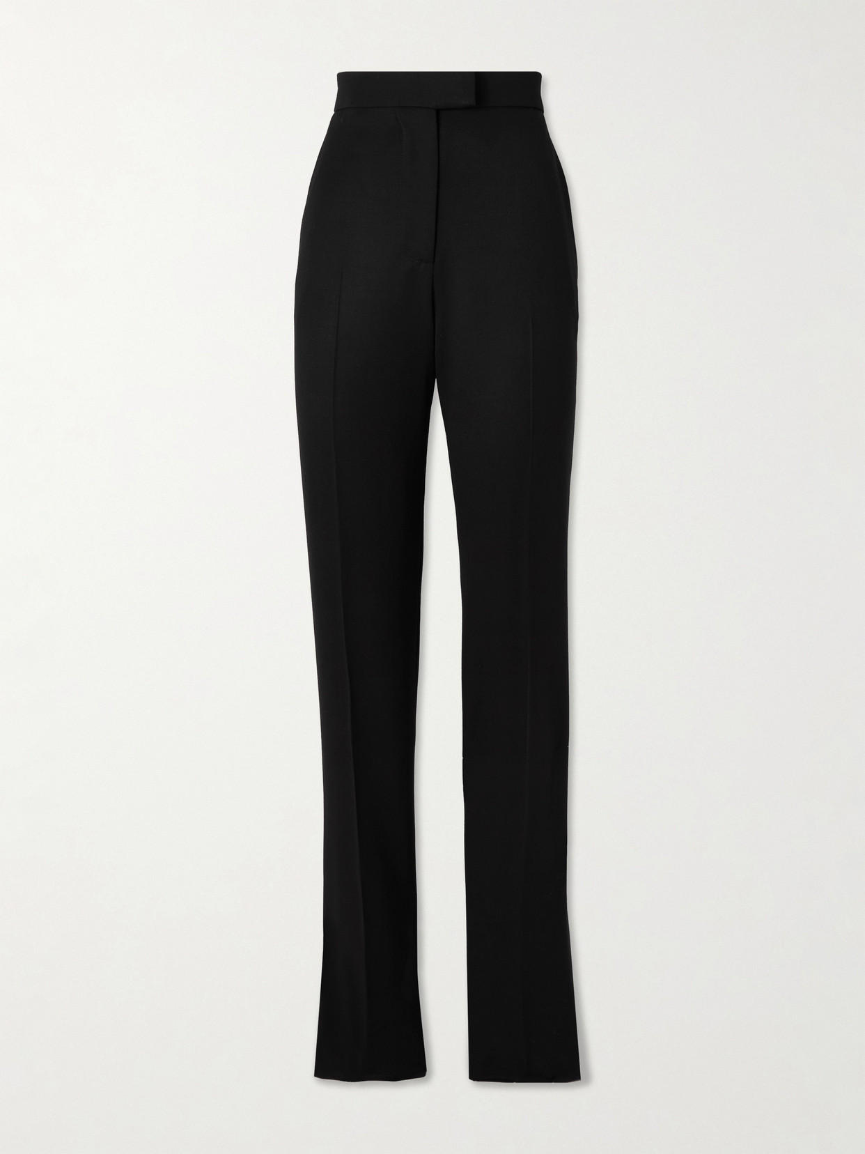 Alexander Mcqueen Grain De Poudre Wool Slim-leg Pants In Black