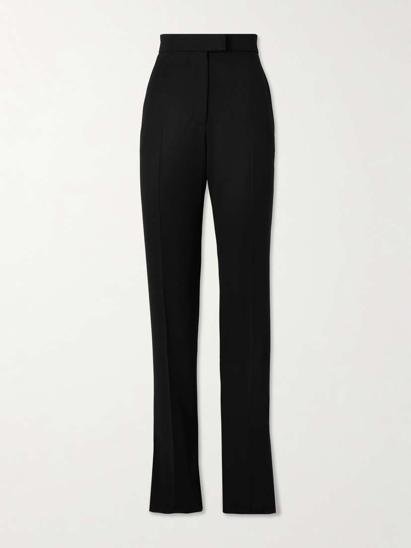 Alexander McQueen Grain De Poudre Wool Slim-leg Pants