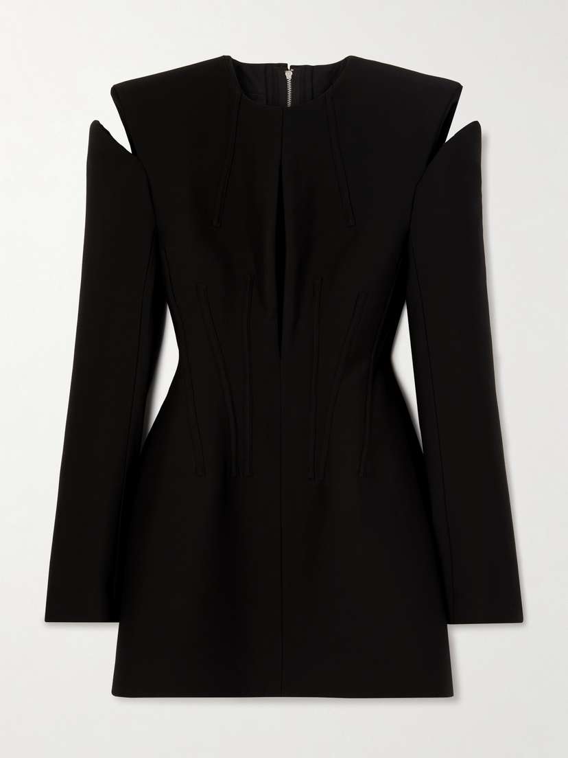 Alexander McQueen Cutout Wool Mini Dress