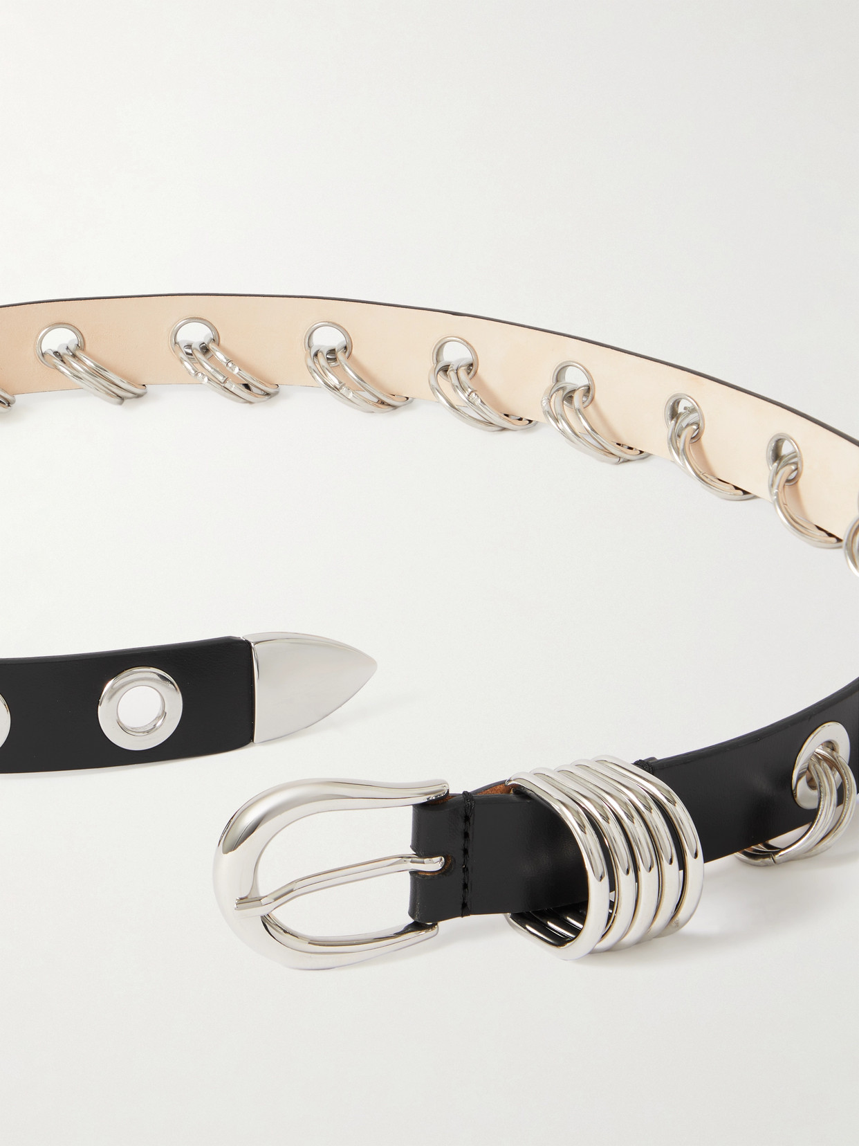 Dehanche Black Revenge Studded Leather Belt In Black