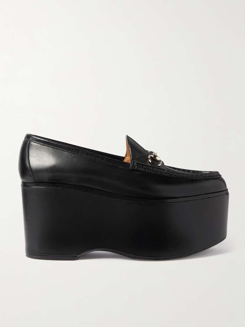 Gucci Horsebit Leather Platform Loafers