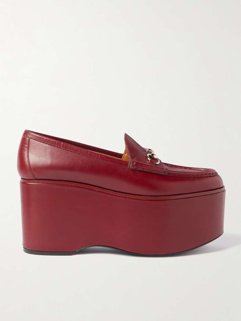 Gucci Horsebit Leather Platform Loafers