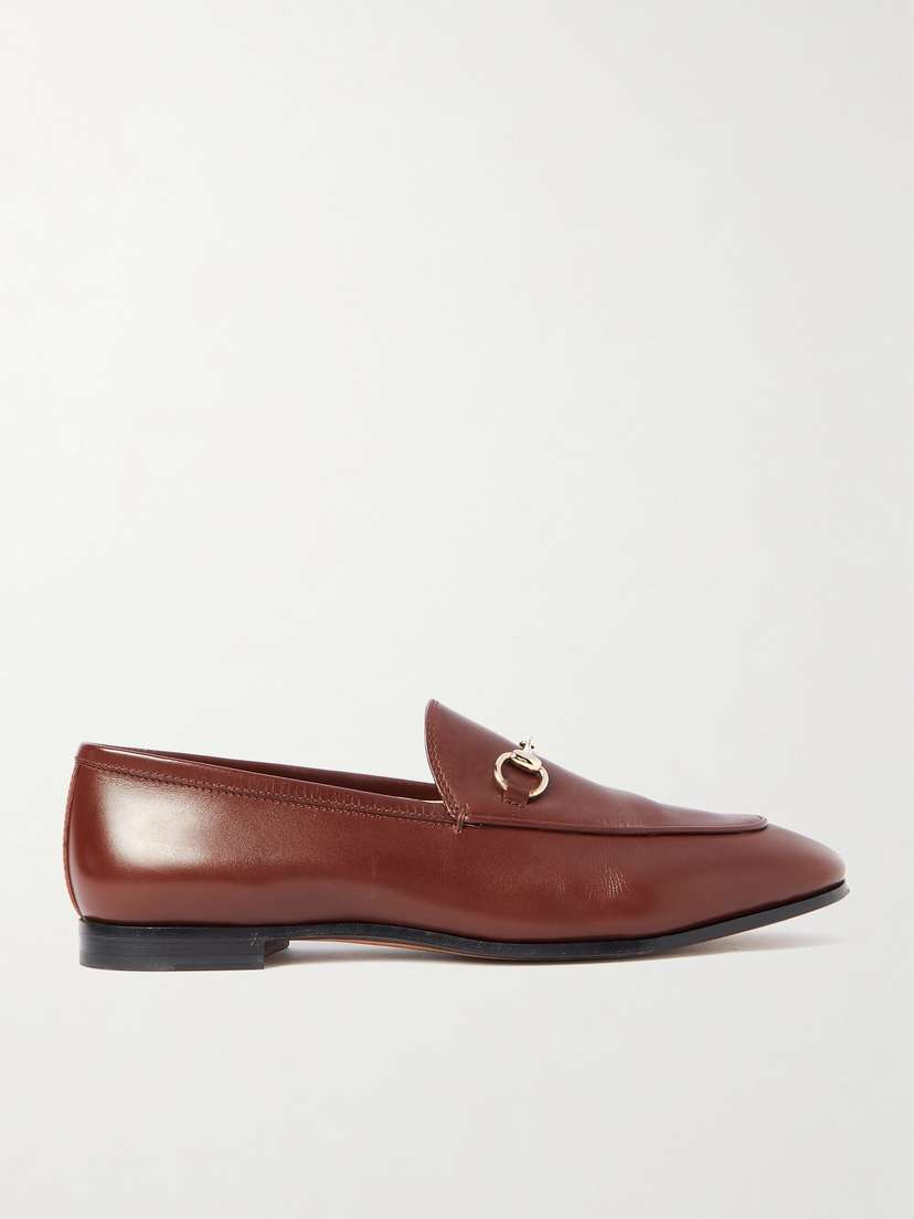 Gucci Jordaan Horsebit-detailed Leather Loafers