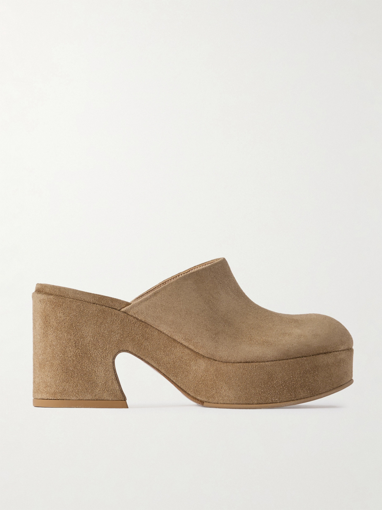 Shop Gianvito Rossi Lyss 55 Suede Mules In Brown