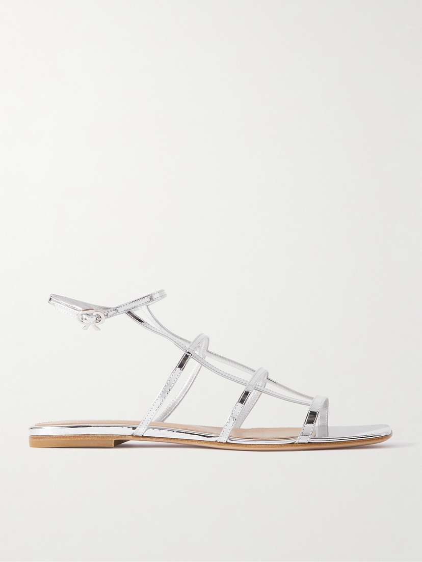 Gianvito Rossi Metallic Leather Sandals