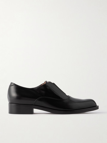 GIANVITO ROSSI Dover glossed-leather loafers