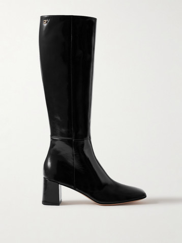 GIANVITO ROSSI Nuit 55 patent-leather knee boots