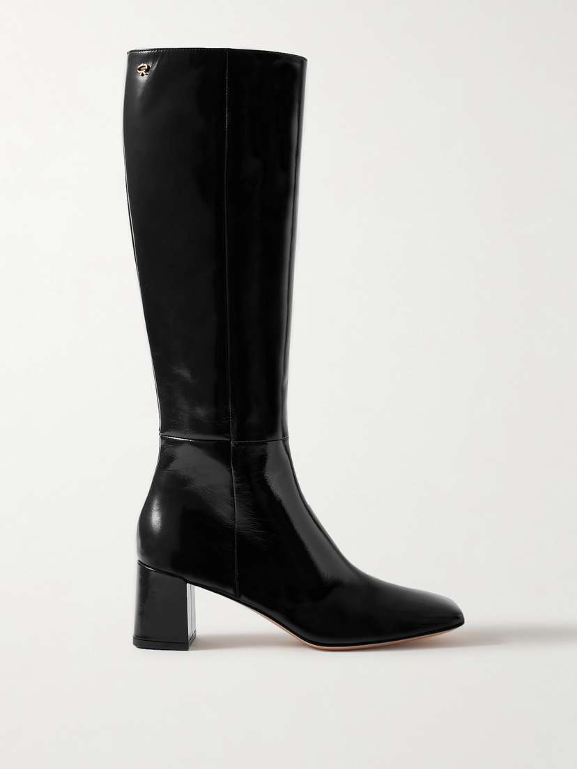 Gianvito Rossi Nuit 55 Patent-leather Knee Boots