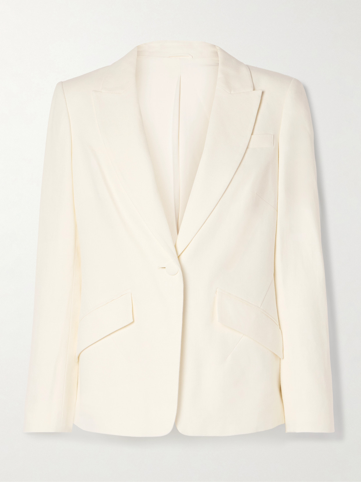 Roland Mouret - Cotton And Linen-blend Twill Blazer - Cream