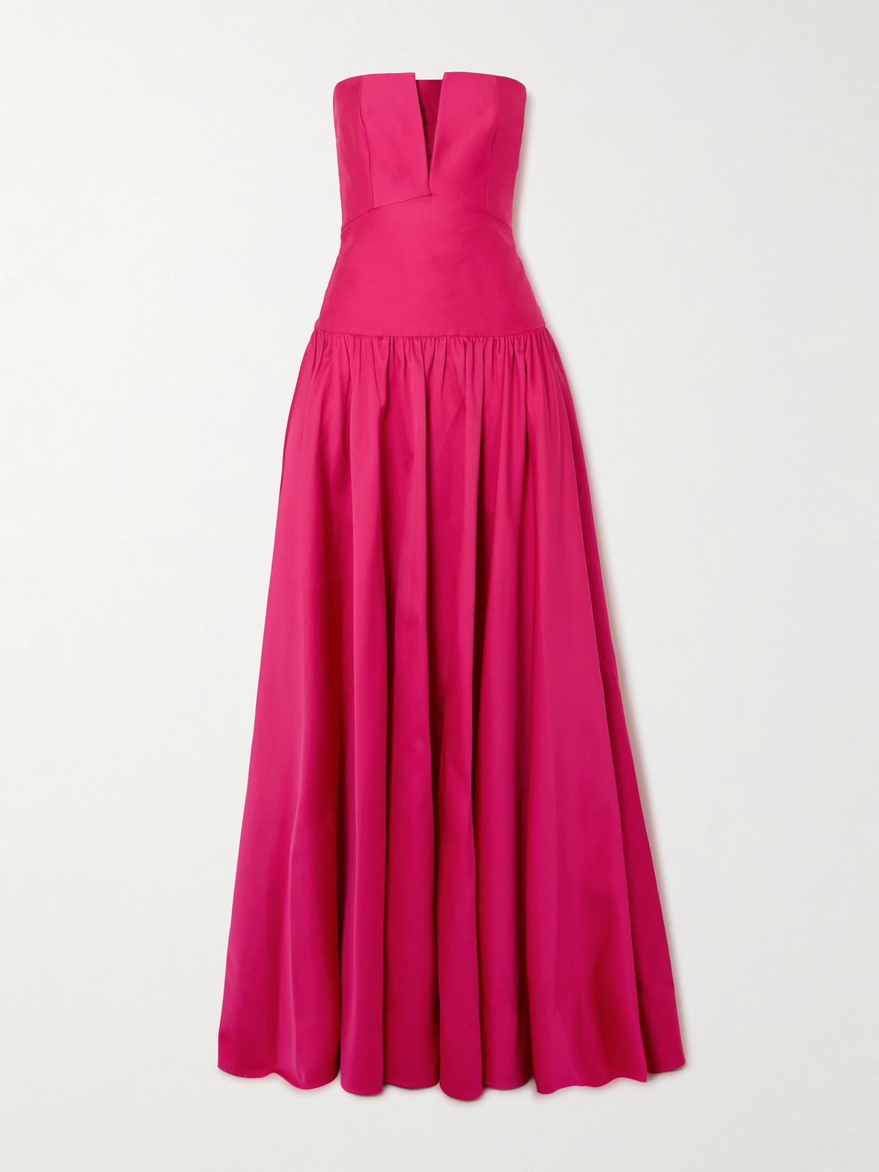 Roland Mouret Strapless Taffeta Gown In Pink