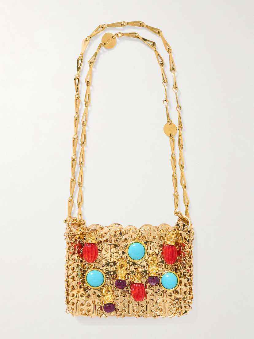 Rabanne 1969 Nano Embellished Chainmail Shoulder Bag