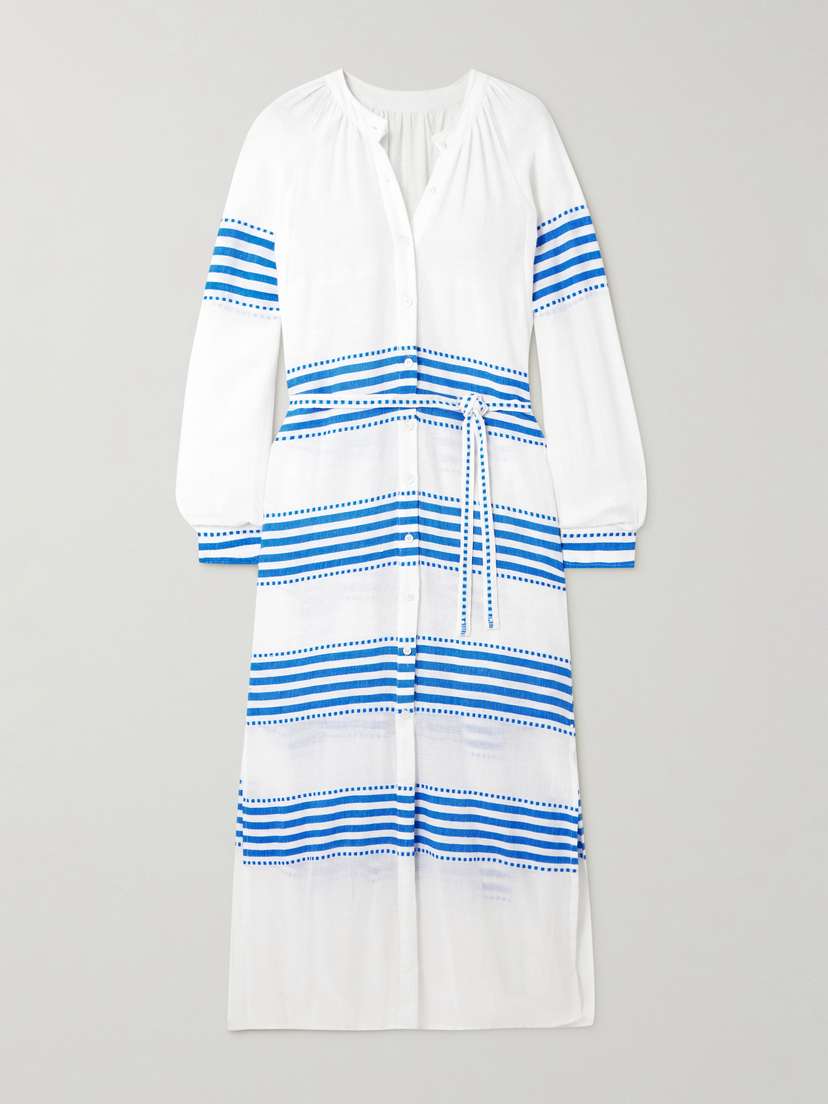 Lemlem Makeda Striped Cotton-blend Maxi Dress