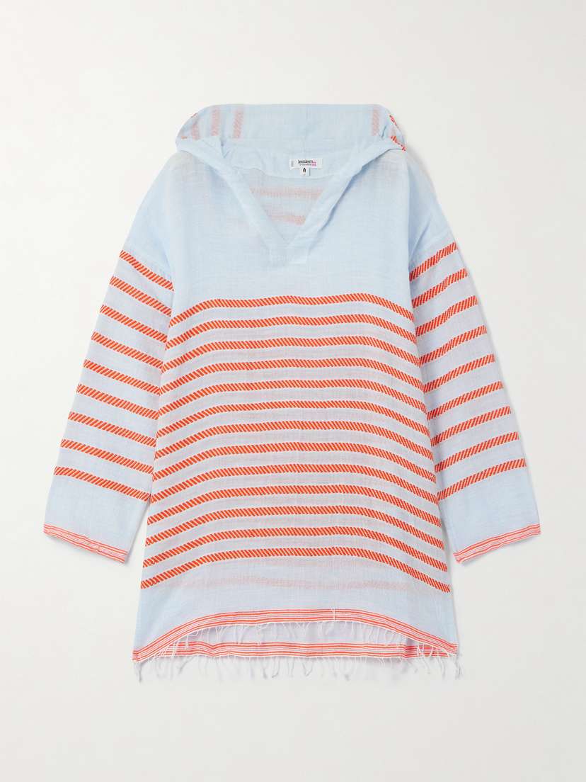 Lemlem Henok Hooded Fringed Cotton-blend Kaftan