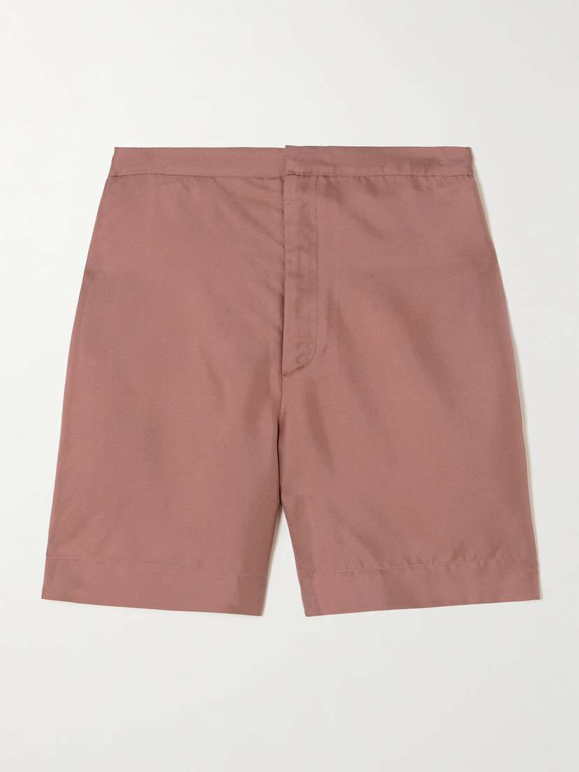 Loulou de Saison Poseidon Silk-twill Shorts