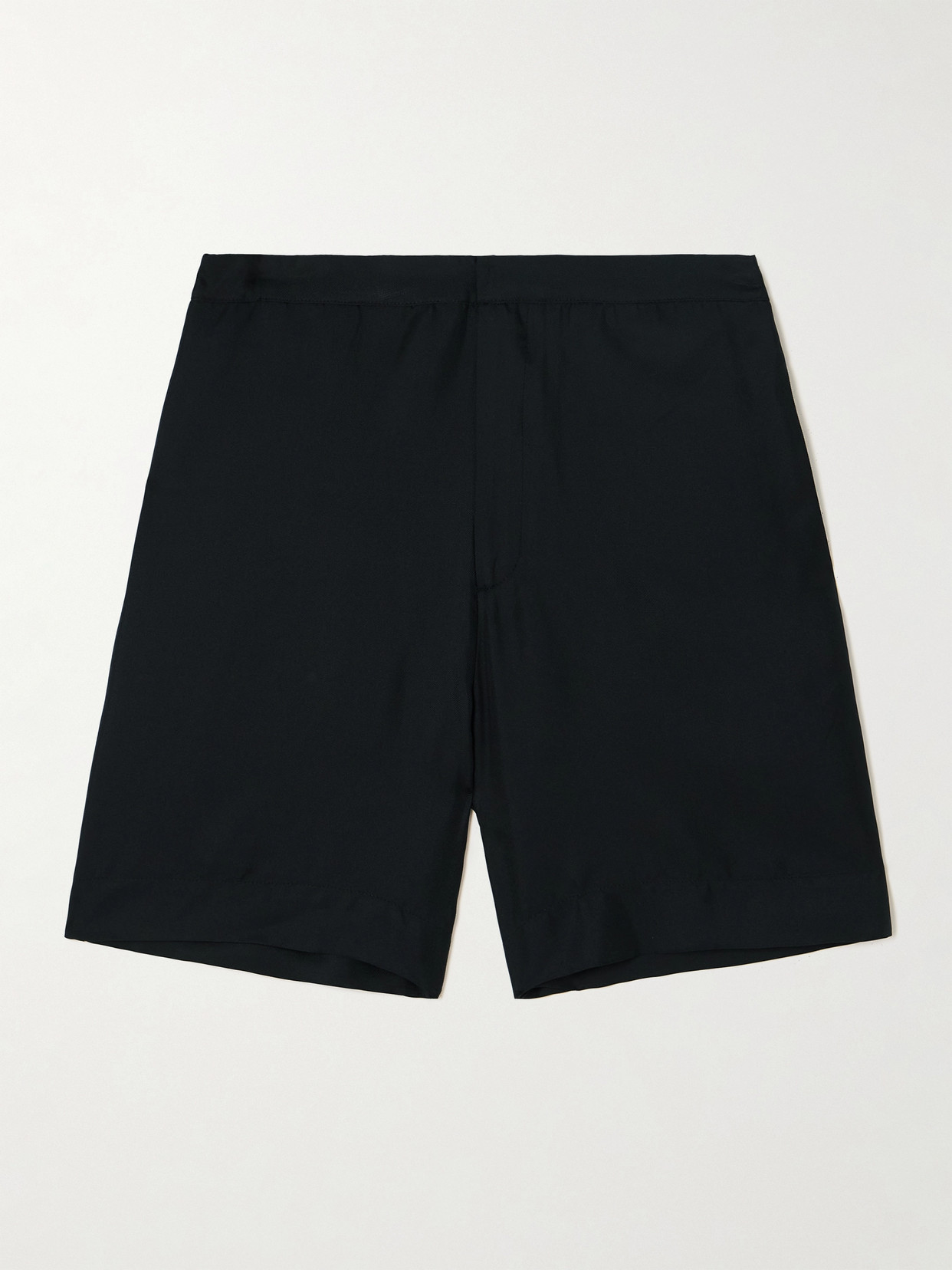 Loulou de Saison - Poseidon Silk-twill Shorts - Black
