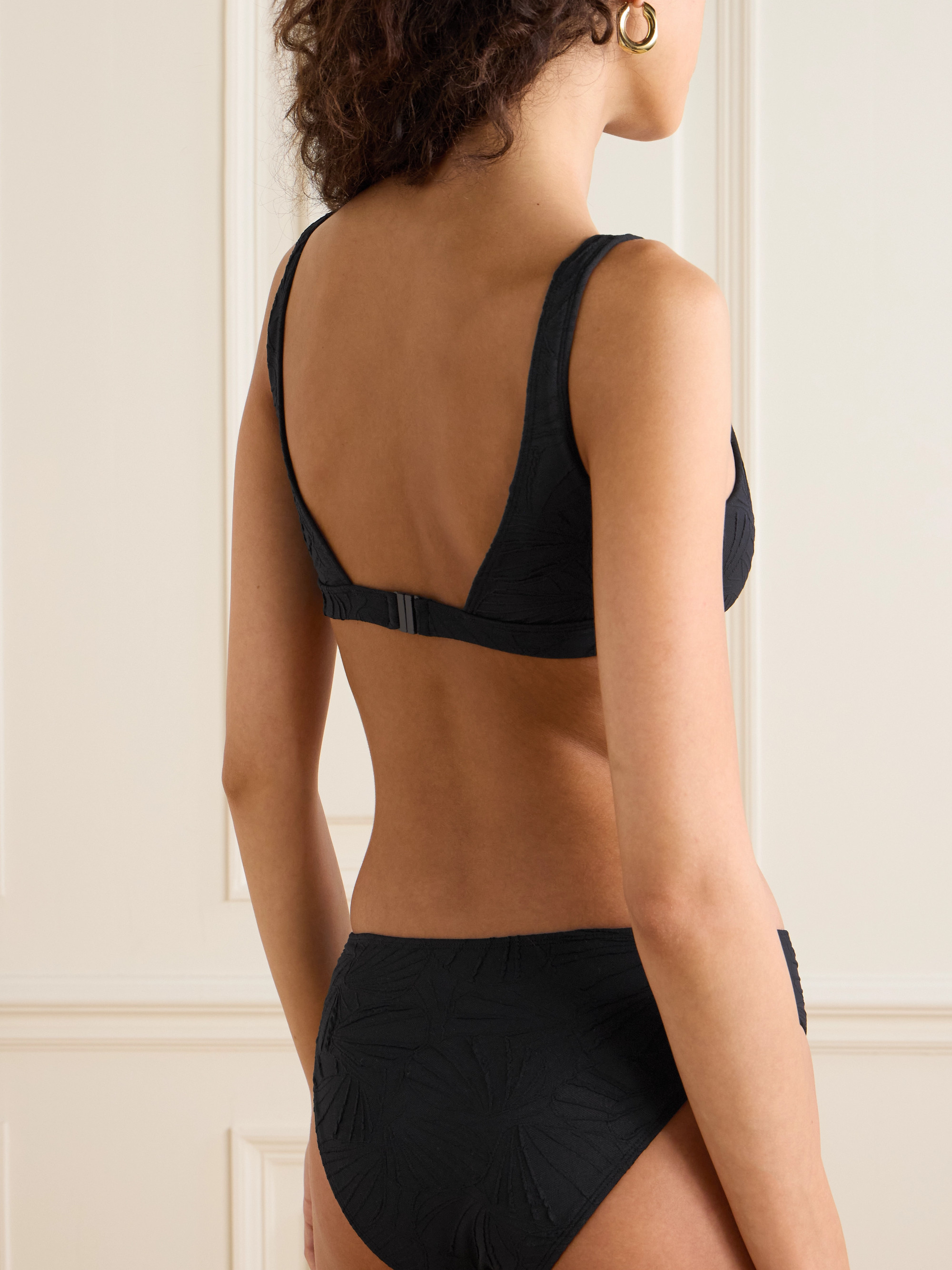 LOULOU DE SAISON Hephaistos stretch-cloqué bikini top thumbnail