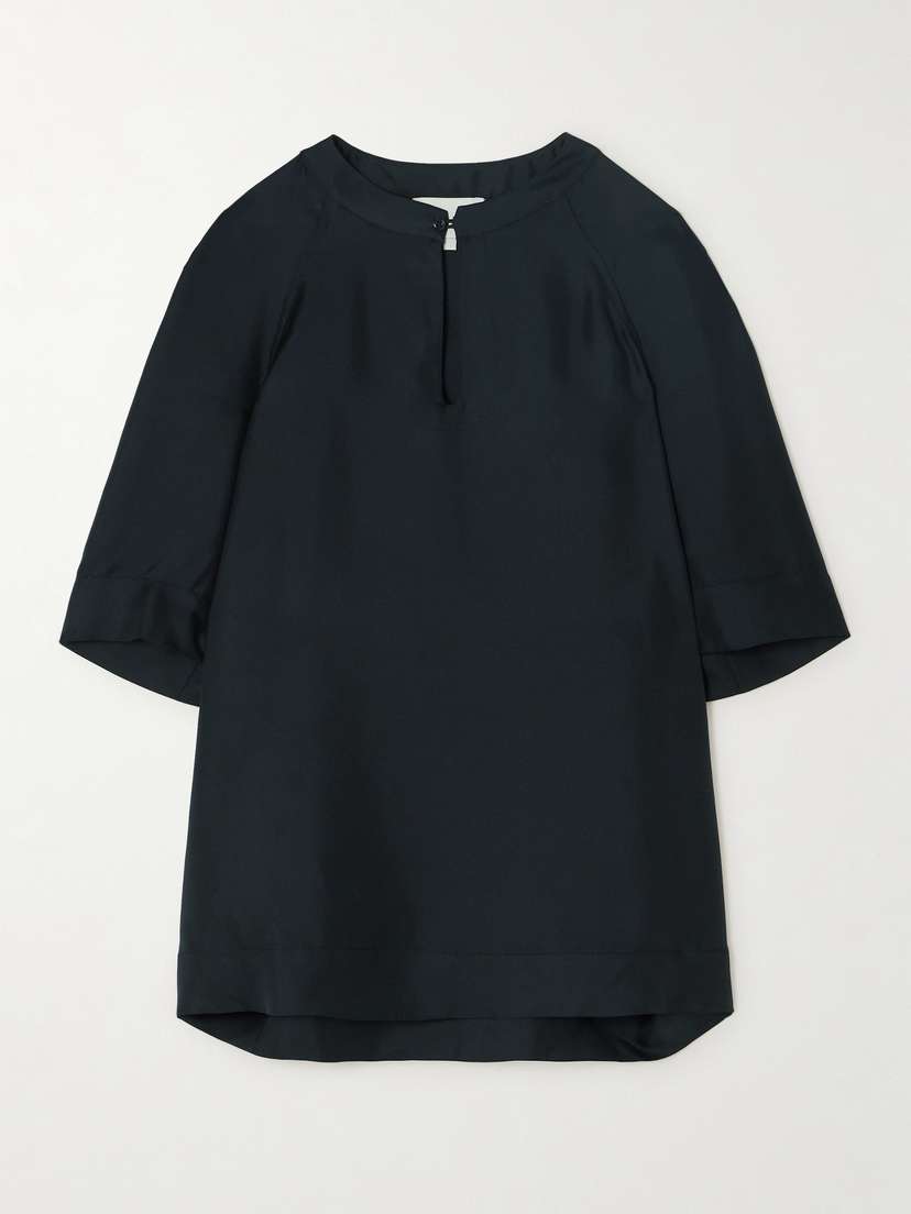 Loulou de Saison Zeus Silk-twill Blouse