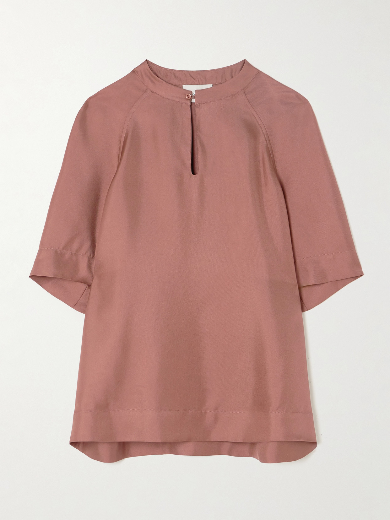 Loulou Studio Zeus Silk-twill Blouse In Pink