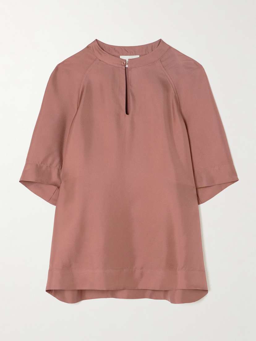 Loulou de Saison Zeus Silk-twill Blouse