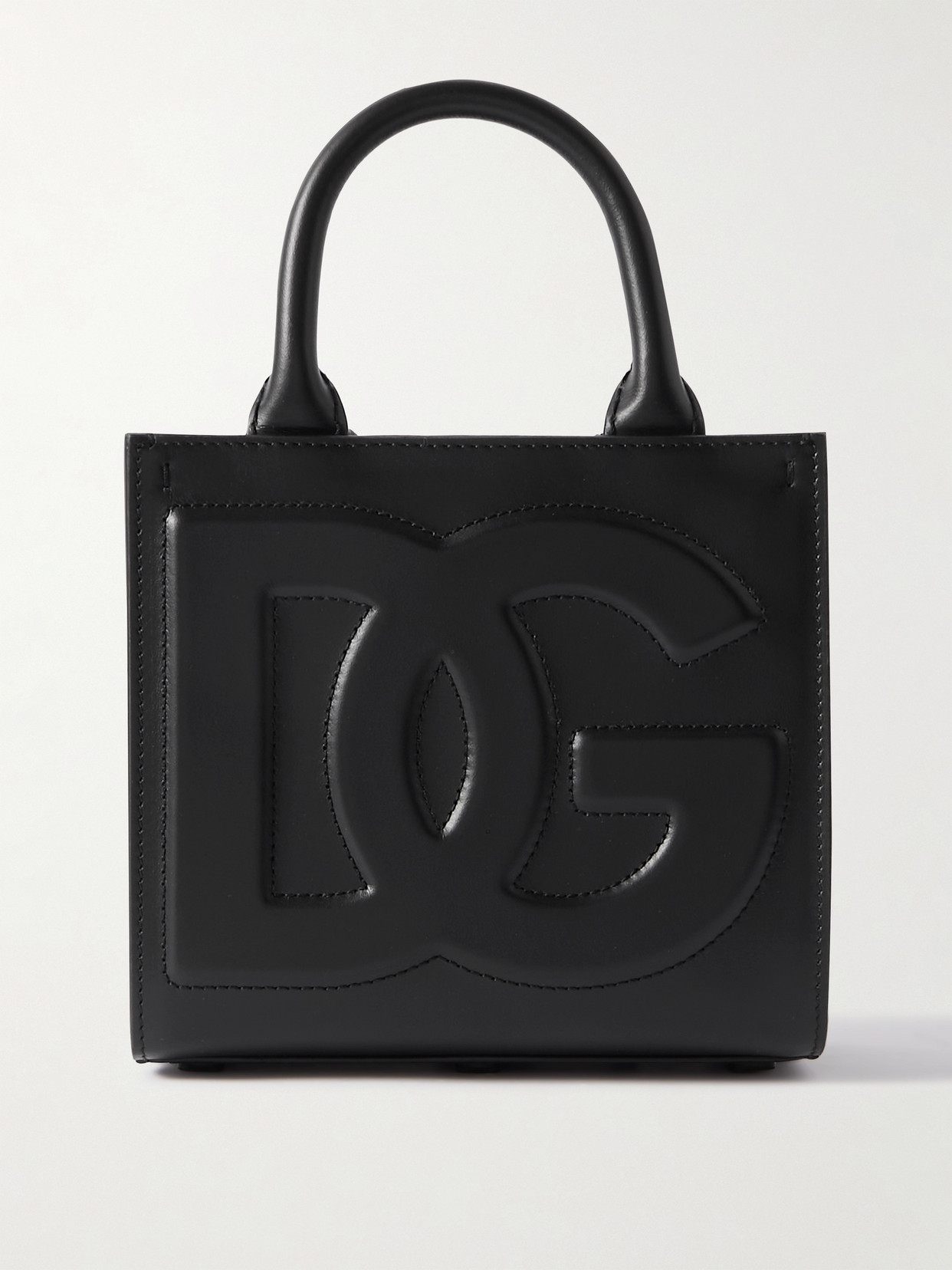 Dolce & Gabbana Dg Daily Leather Small Tote Bag In Black