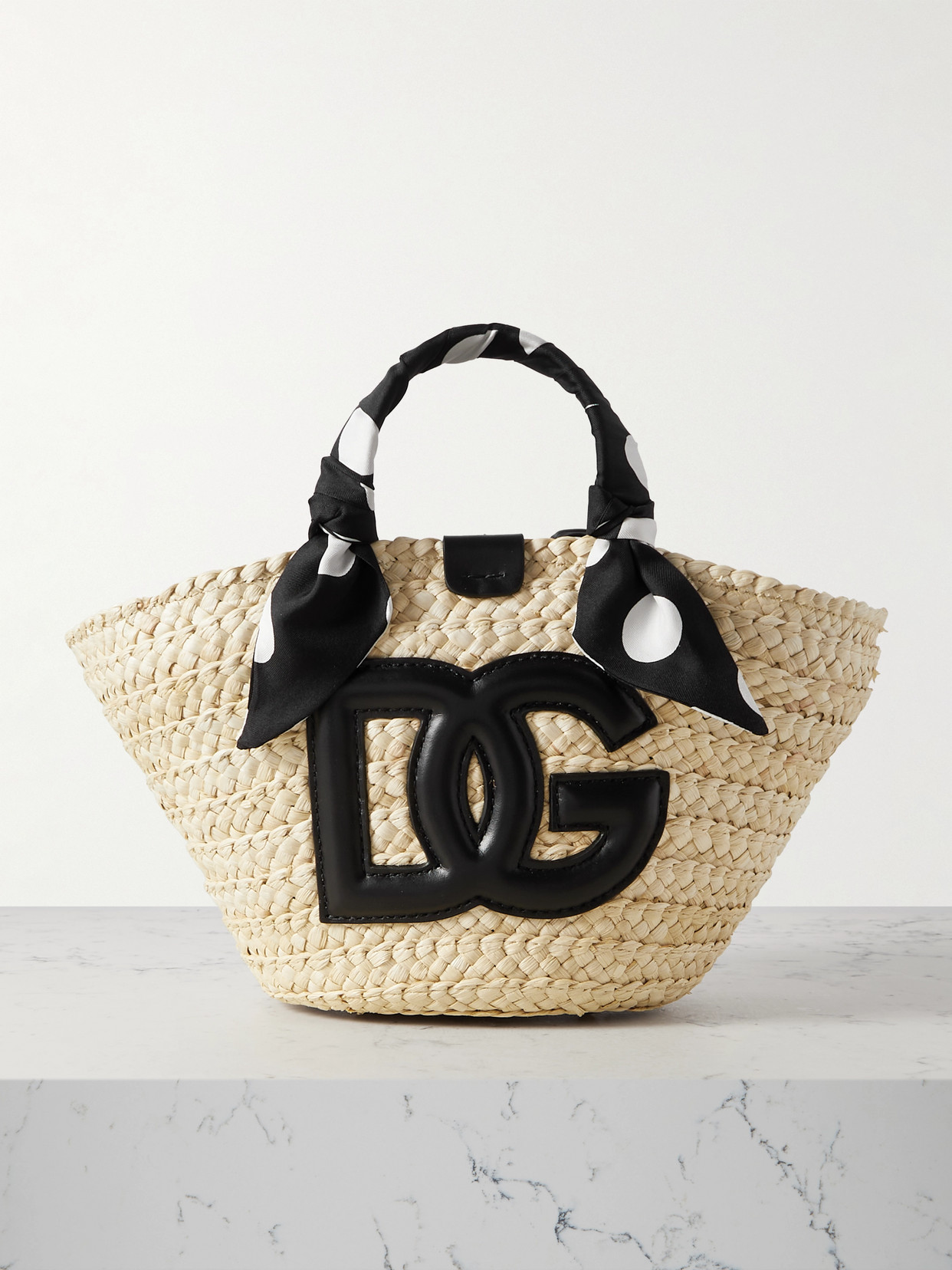 Dolce & Gabbana Animalier Raffia And Leather Kendra Medium Tote Bag In Leopardo