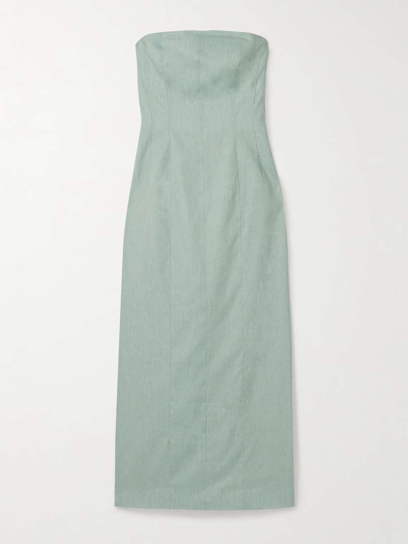 Tove Alex Strapless Wool-blend Midi Dress