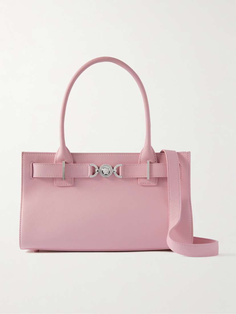 Versace Embellished Leather Shoulder Bag