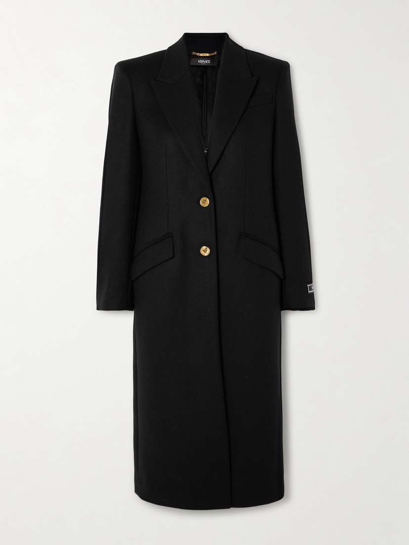 Versace Embellished Wool-blend Coat