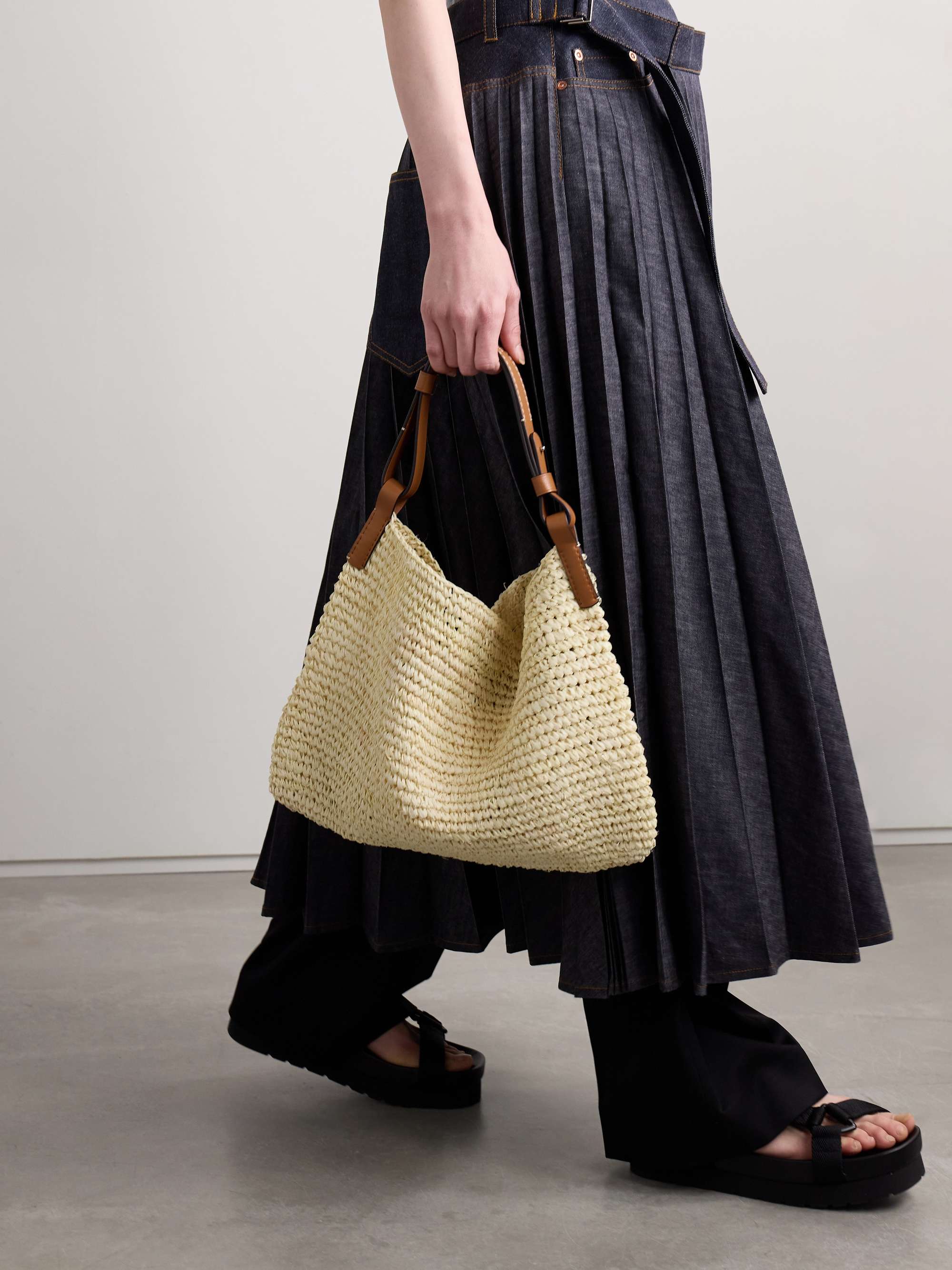 PROENZA SCHOULER WHITE LABEL Minetta leather-trimmed suede tote