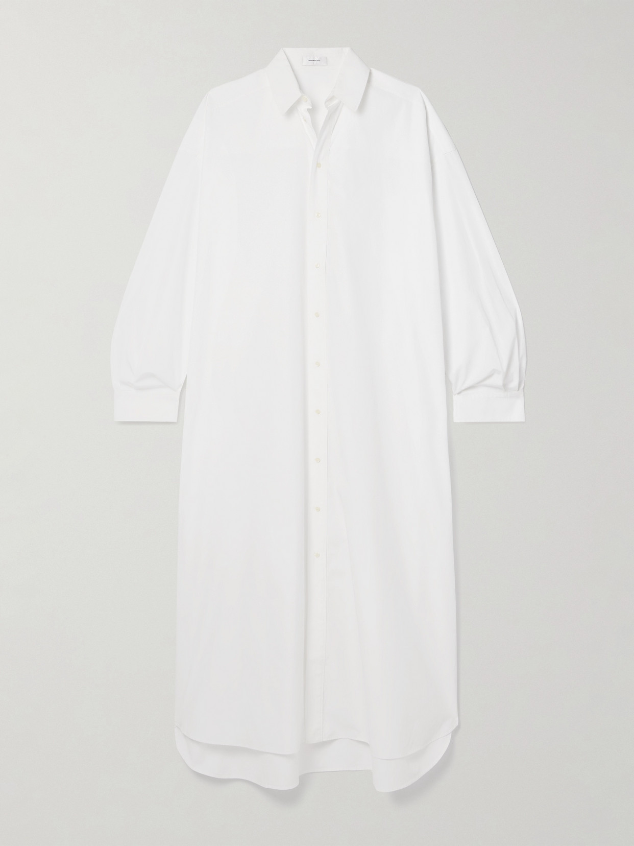 WARDROBE. NYC - Oversized Cotton-poplin Maxi Shirt Dress - White