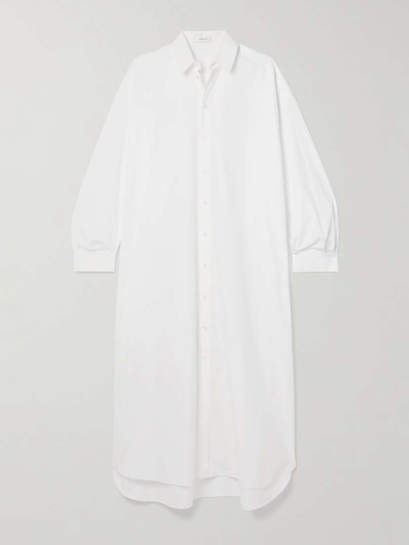 Wardrobe.NYC Oversized Cotton-poplin Maxi Shirt Dress