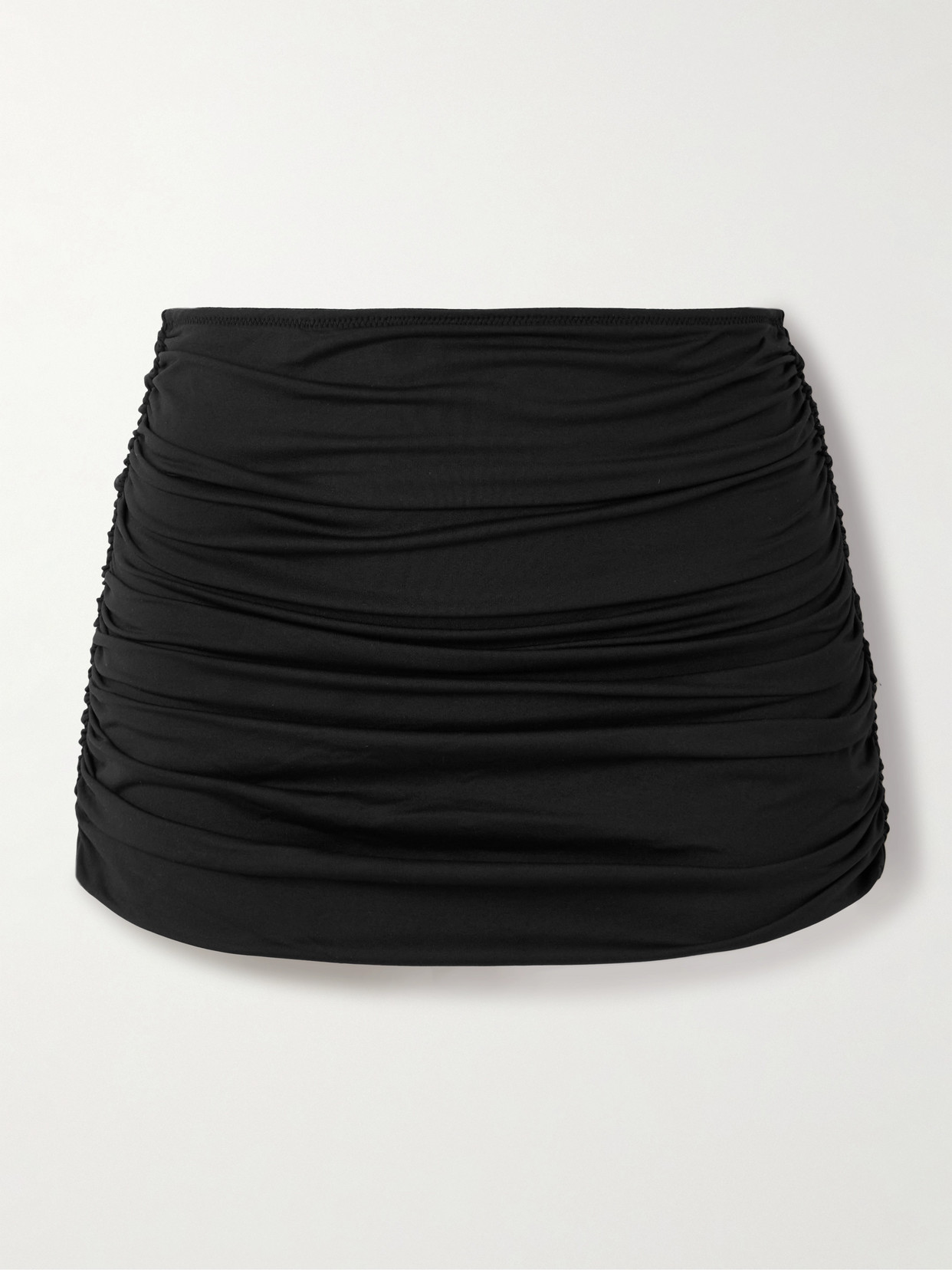 Shop Wardrobe.nyc Layered Ruched Bikini Briefs In Black