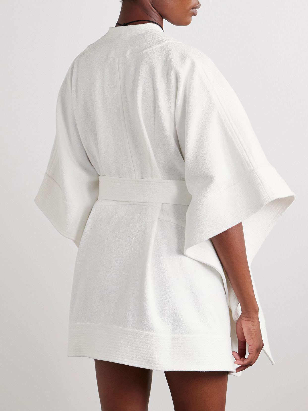 Wardrobe.nyc Oversized Belted Textured-cotton Jacket In White
