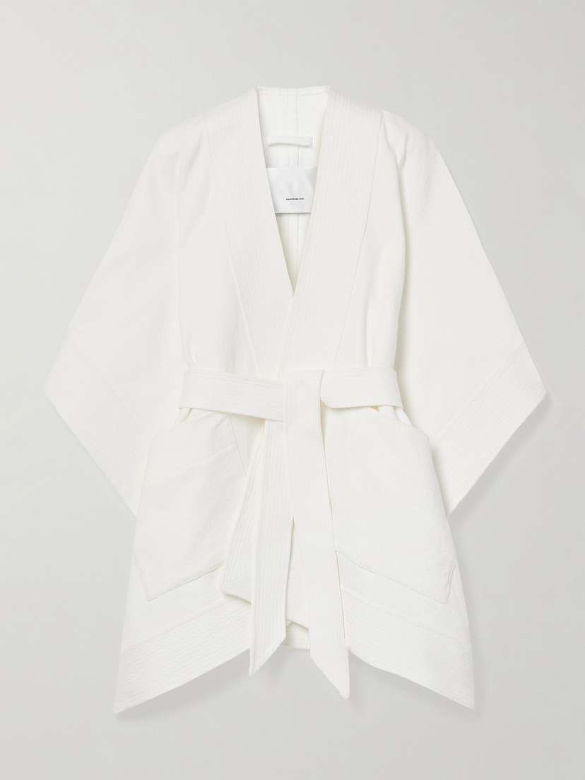 Wardrobe.NYC Oversized Belted Textured-cotton Jacket