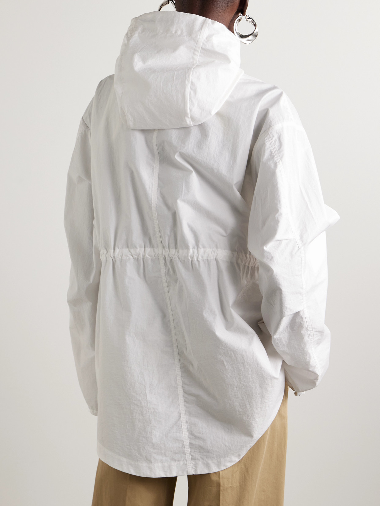 WARDROBE.NYC HOODED COTTON-BLEND SHELL JACKET