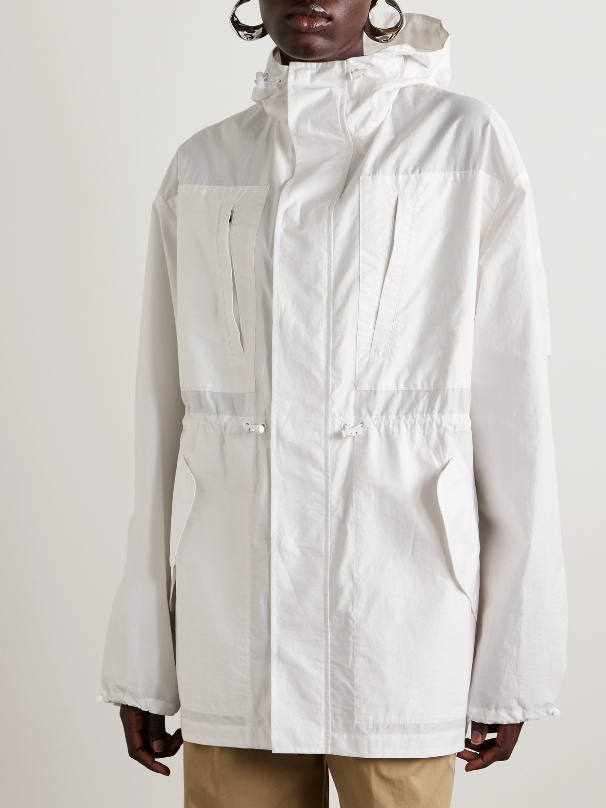 WARDROBE.NYC HOODED COTTON-BLEND SHELL JACKET