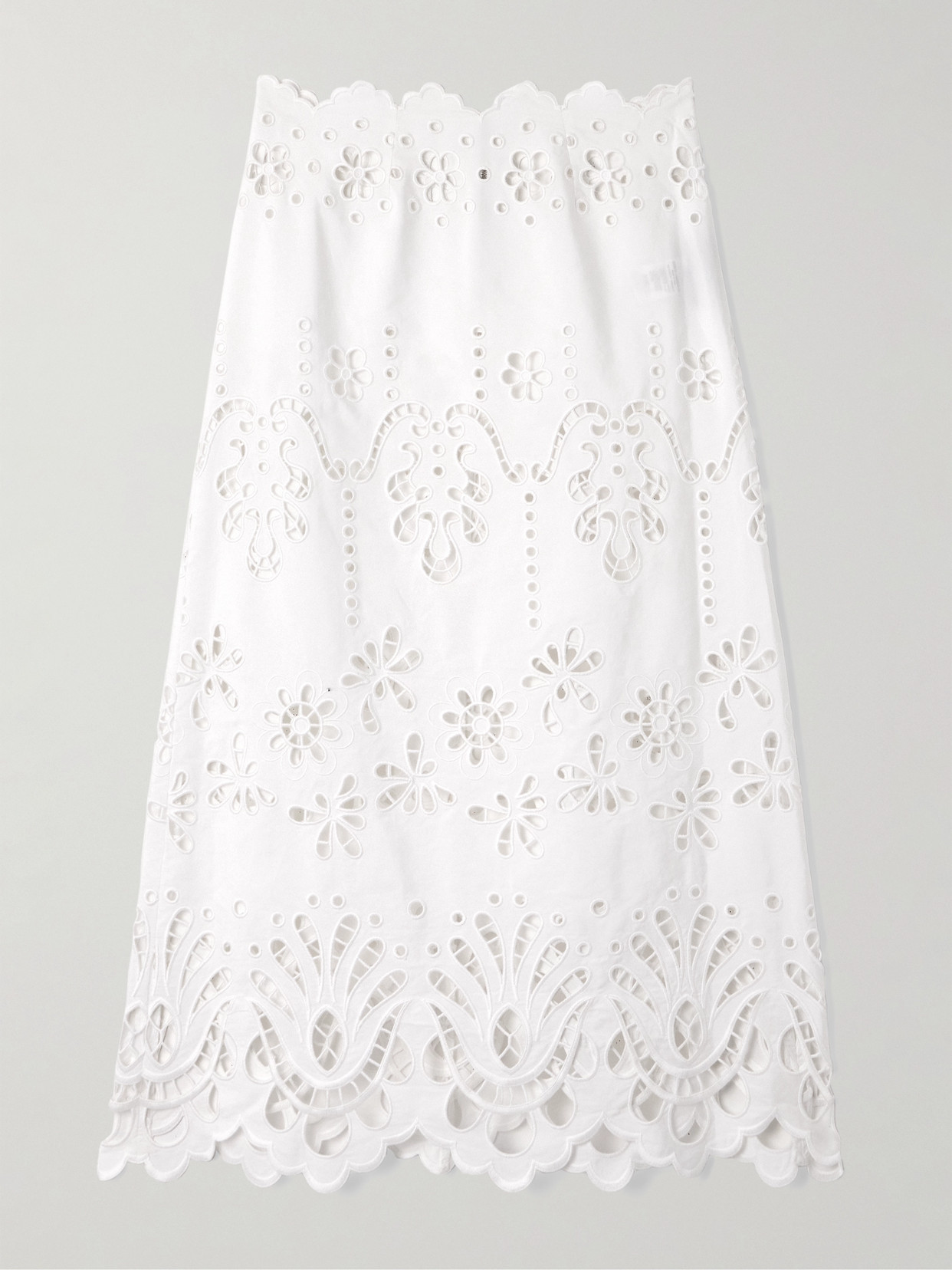 Dolce & Gabbana Longue Skirt With Cut-out In White