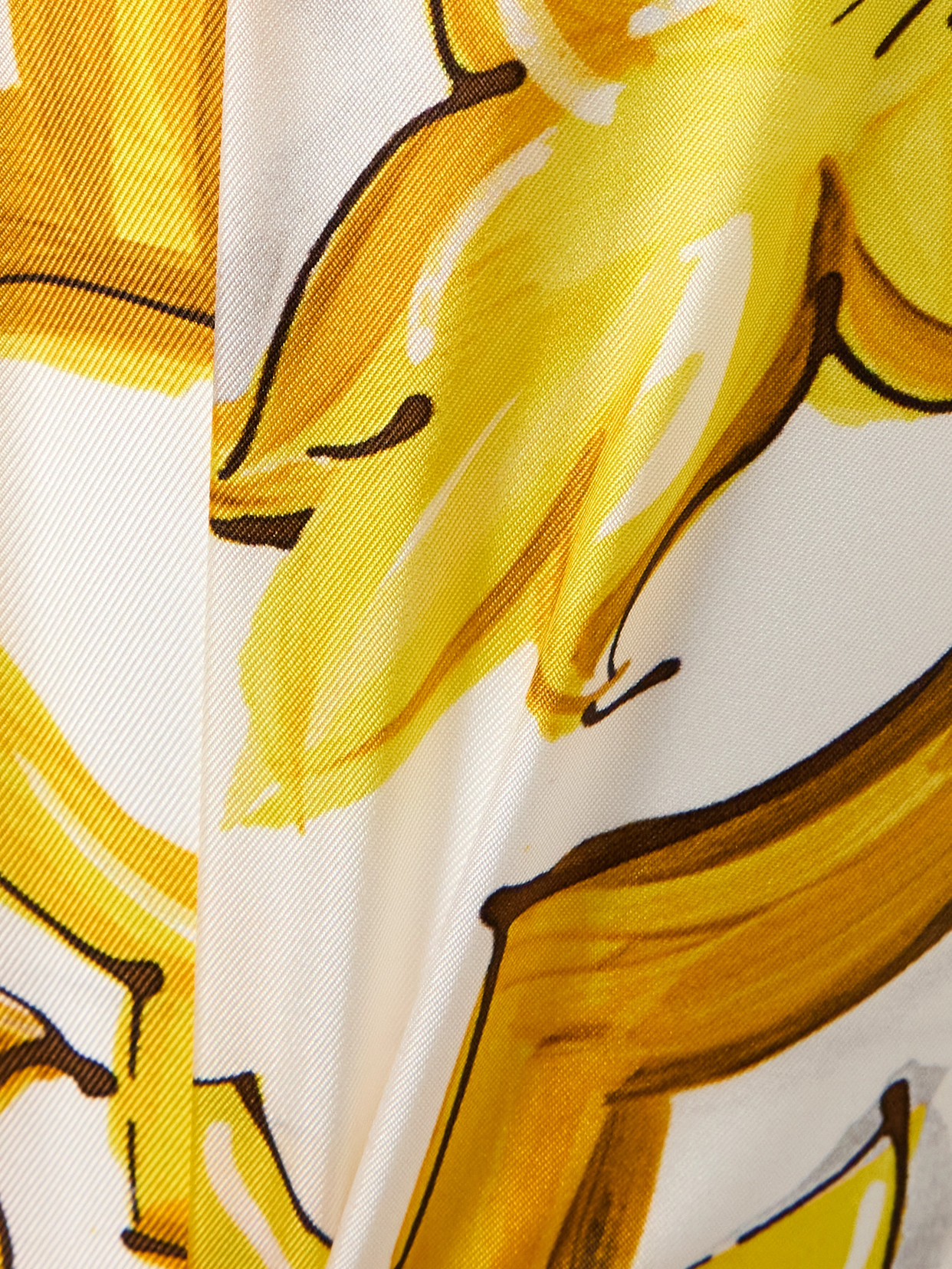 Dolce & Gabbana Maiolica Printed Silk-twill Pants In Yellow