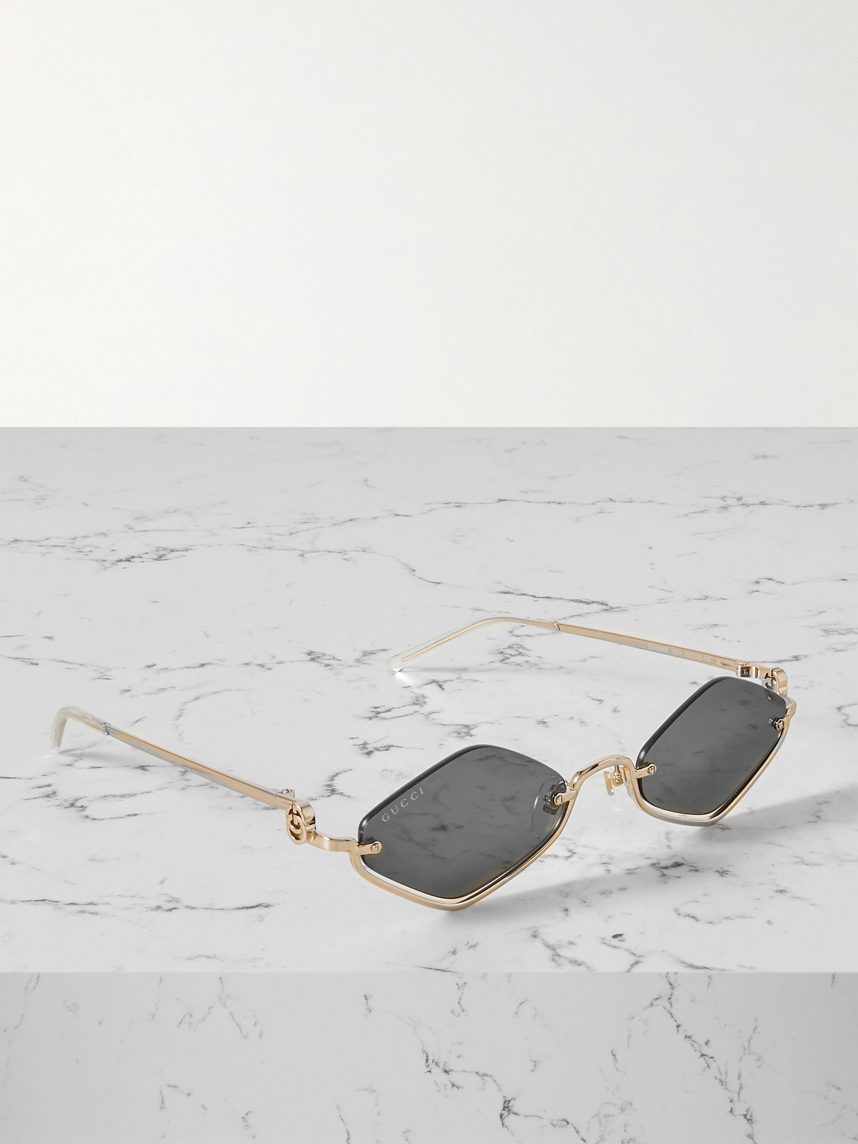 GUCCI EYEWEAR - Hexagon-frame Gold-tone Sunglasses - One size
